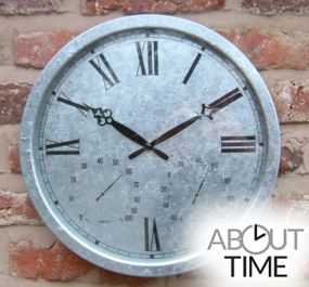 Horloge d'Extérieur Galvanisée - About Time™
